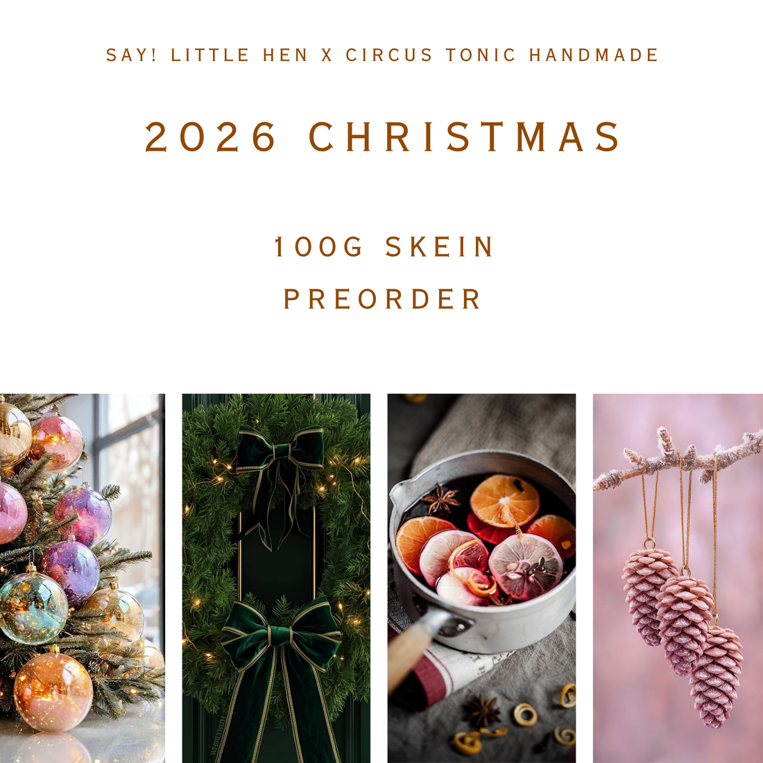 2026 Hand Dyed Christmas Collection | Merino Cashmere 100g