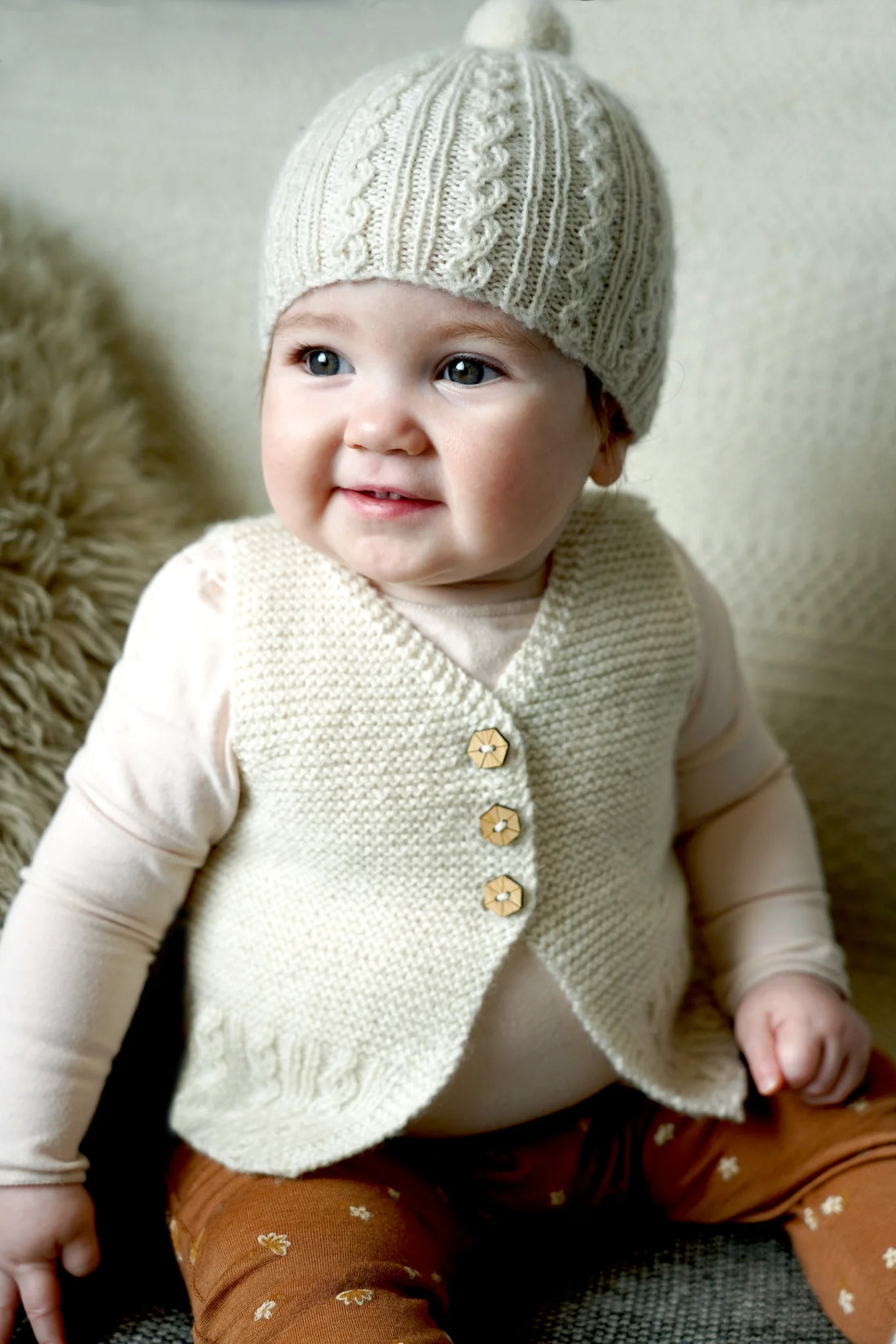 Millar Vest, Hat and Booties by Lisa F Design | Printed Pattern