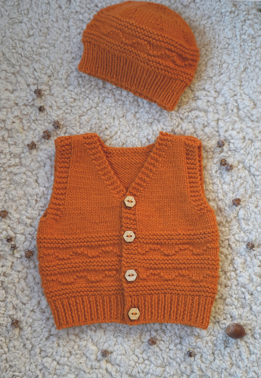 Finlay Vest and Hat by Lisa F Design | Printed Pattern
