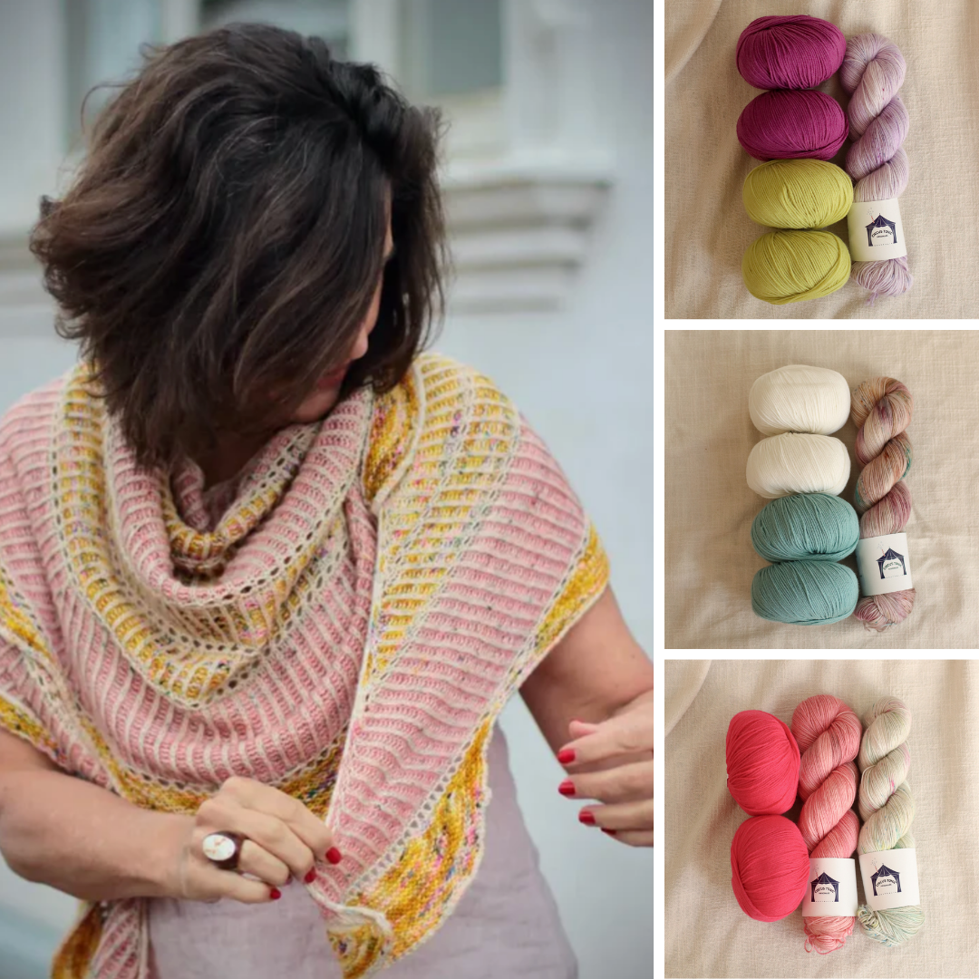 Spring Fling Shawl by Libby Jonson | Knitting Kit