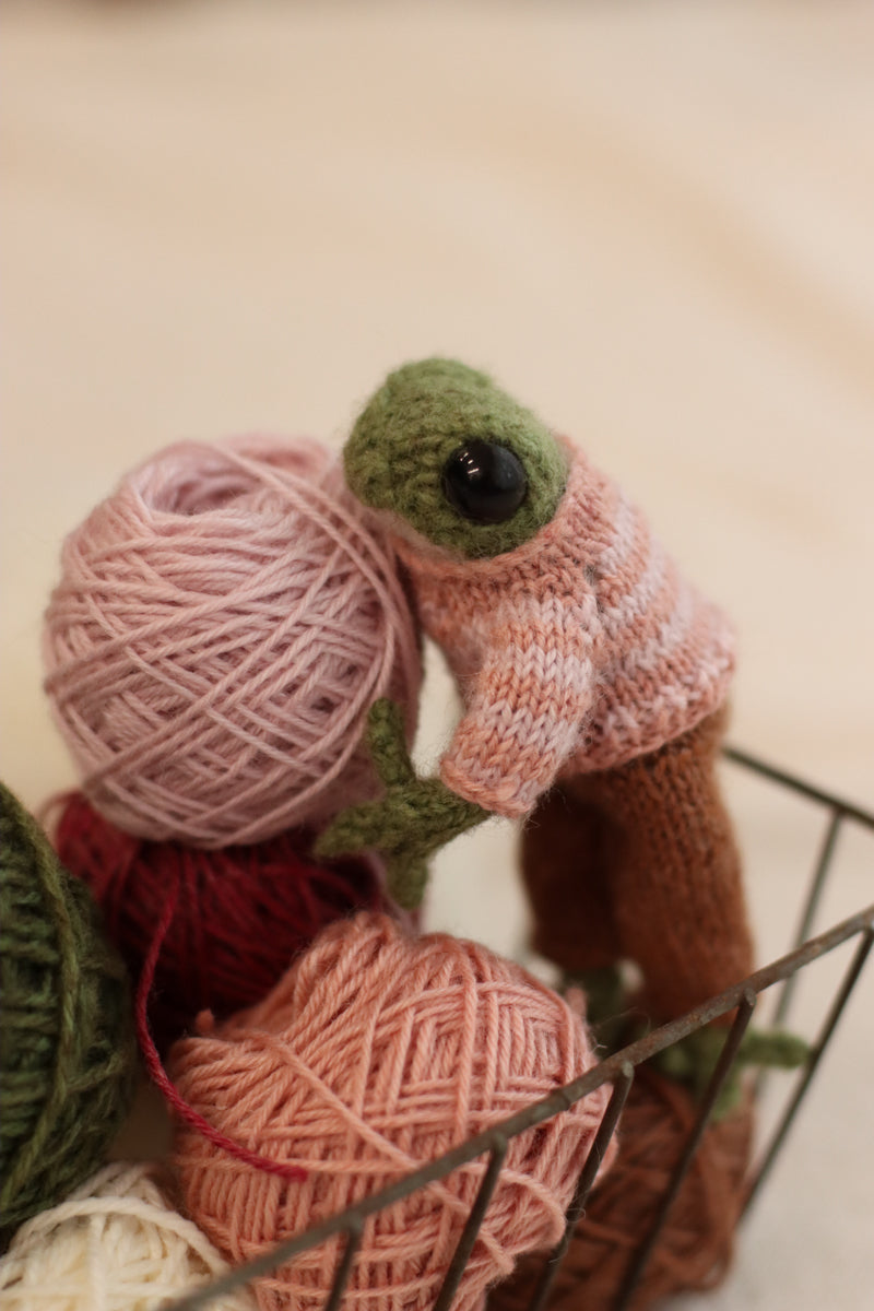 Frog Knitting Kit | Pink Edition