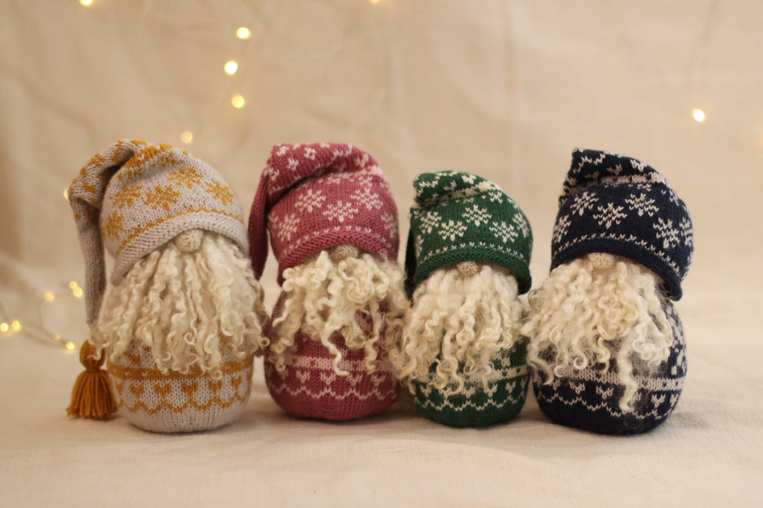 Nordic Christmas Gnome | PINK Knitting Kit