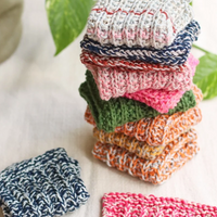 Knitted Washcloth Organic Cotton Bundle | Pinks