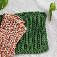 Knitted Washcloth Organic Cotton Bundle | Pinks