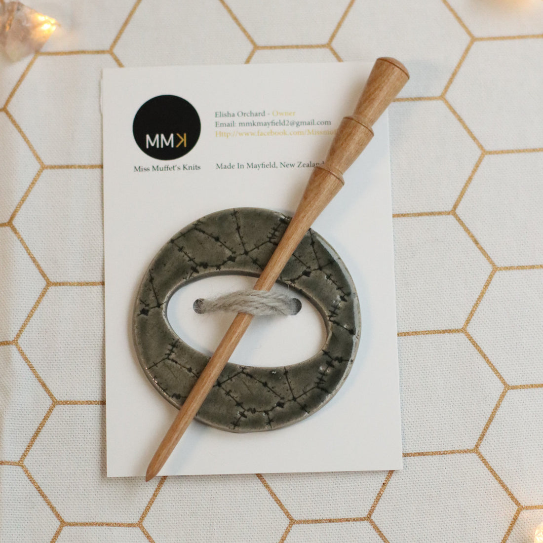 Handmade Ceramic Shawl Pin