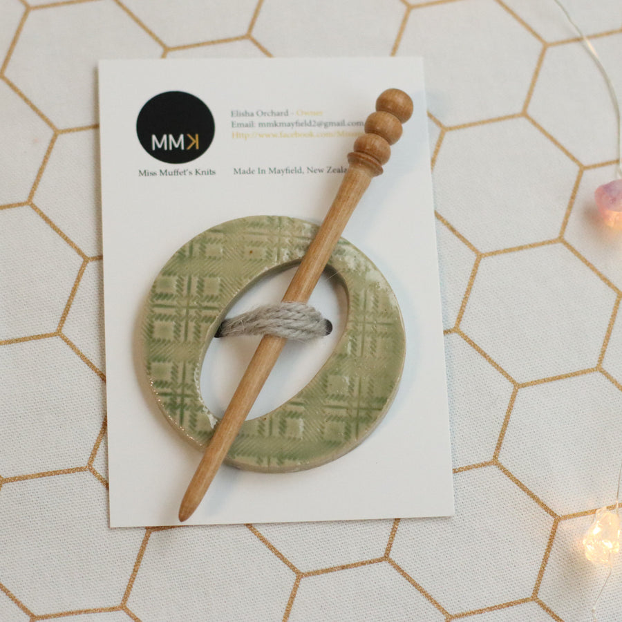 Handmade Ceramic Shawl Pin