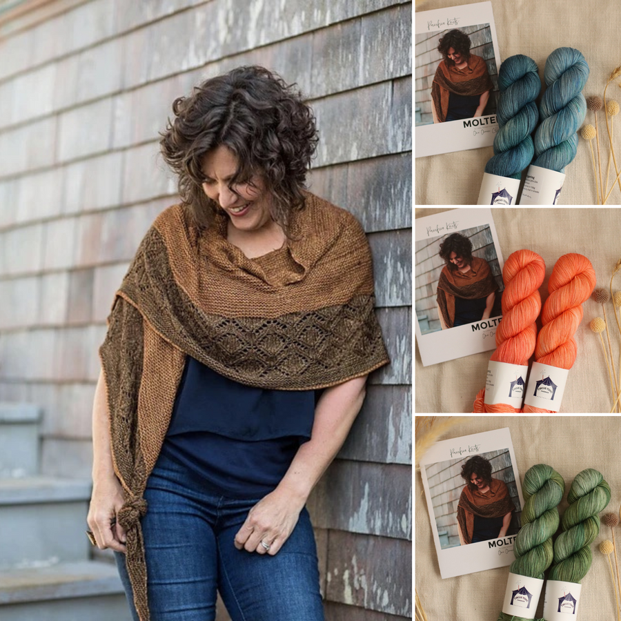 Molten Shawl by Libby Jonson | Knitting Kit