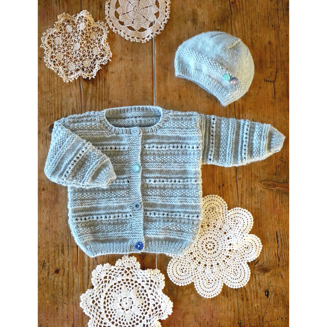 Carmel Cardi and Hat by Lisa F Design | Printed Pattern