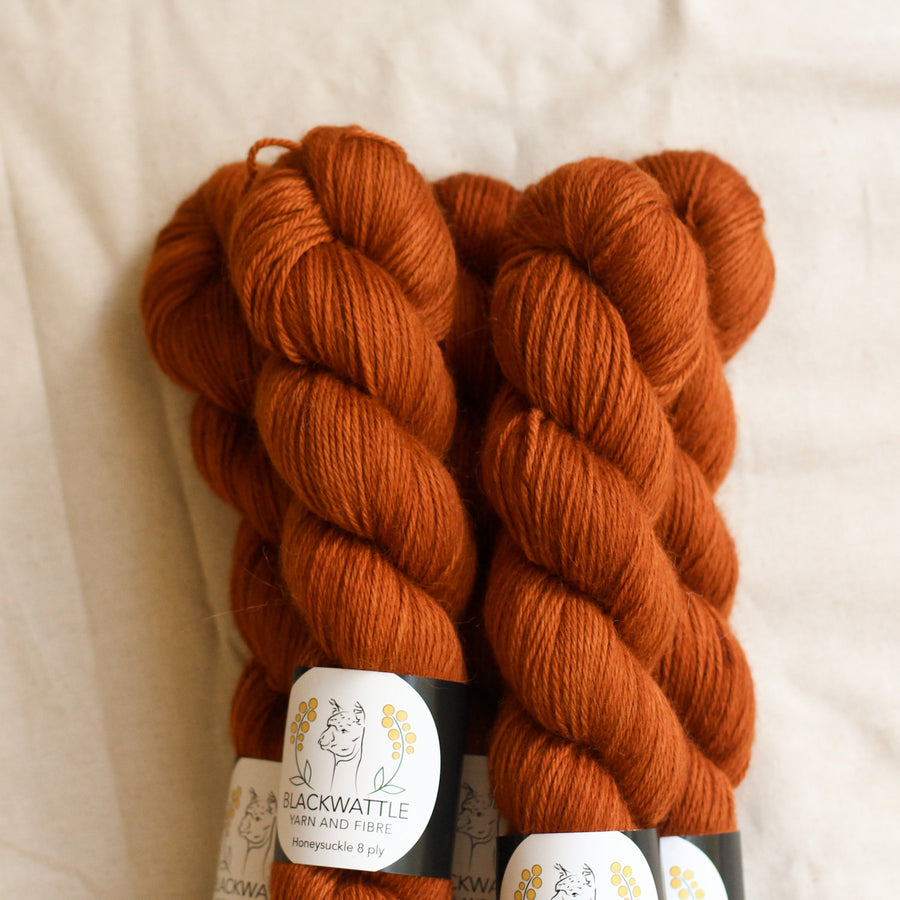 Honeysuckle (Alpaca Silk Cashmere) | Hand Dyed 8ply/DK