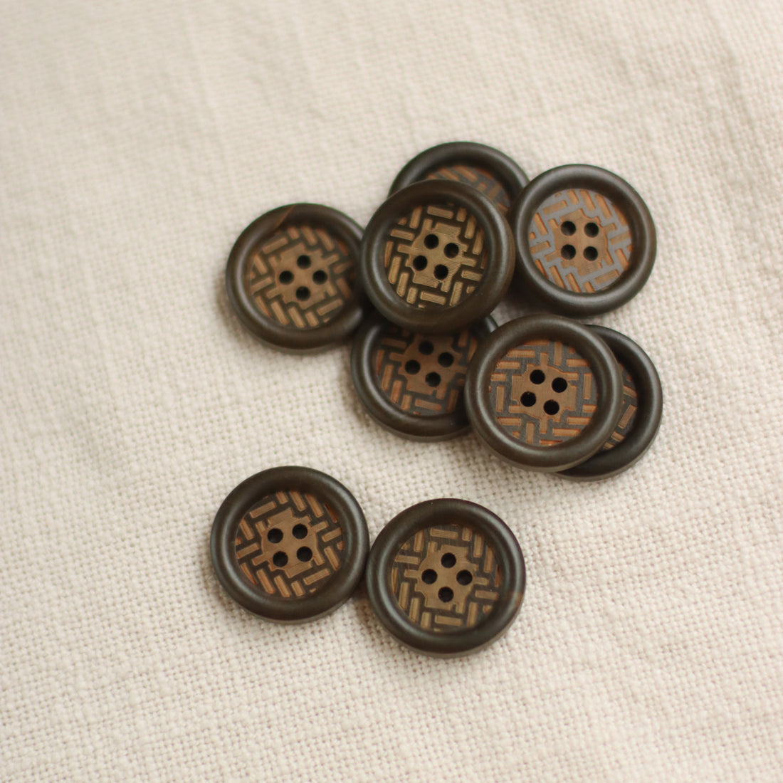 Patterned Wooden Buttons | Medium 2.5cm