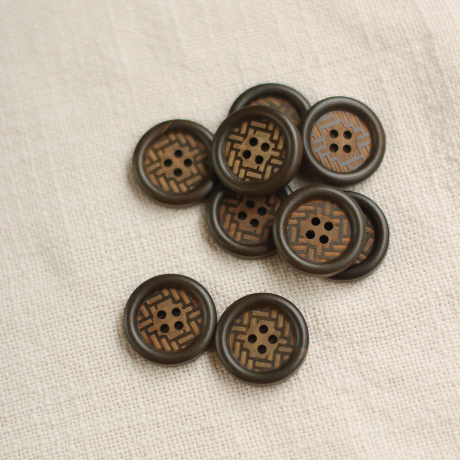 Patterned Wooden Buttons | Medium 2.5cm