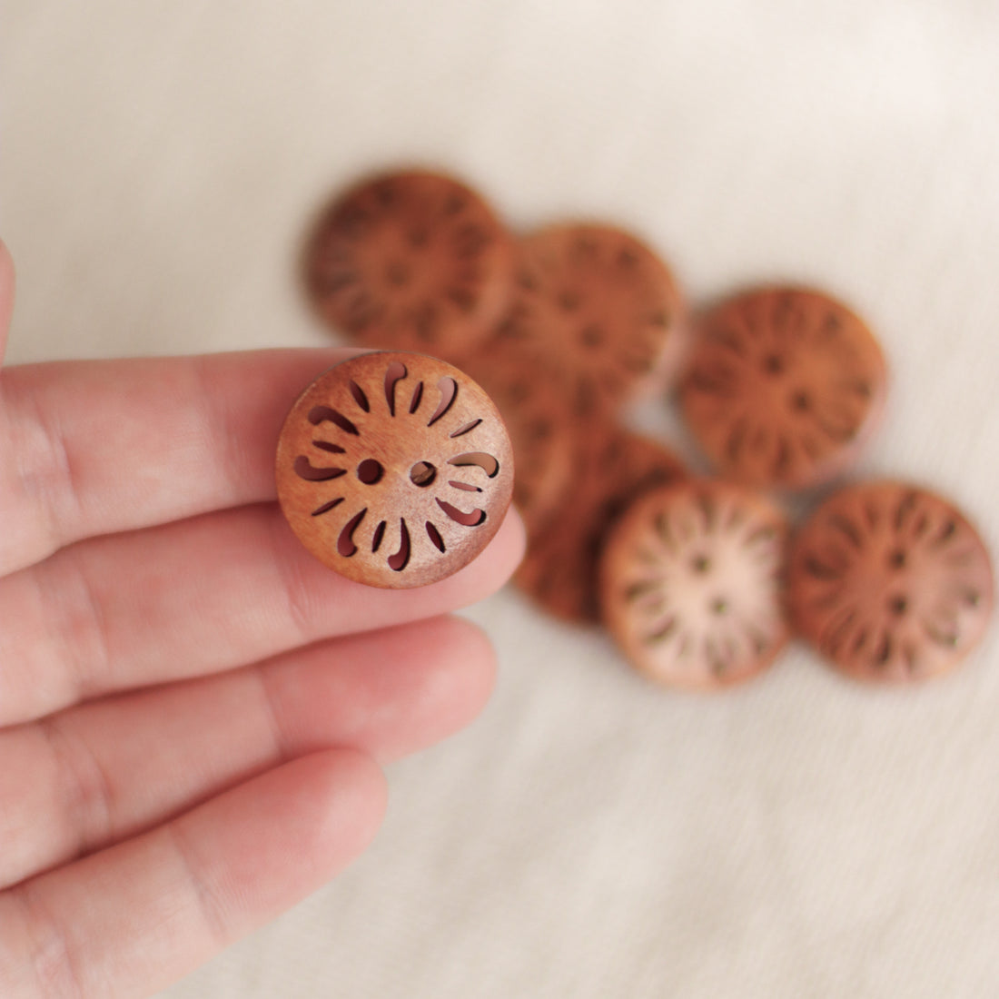 Carved Wooden Buttons