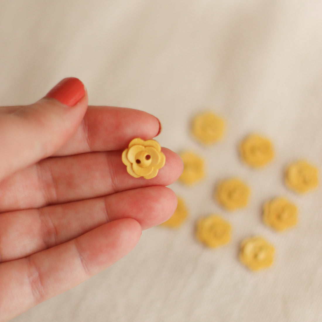 Flower Wooden Buttons | Small 15mm