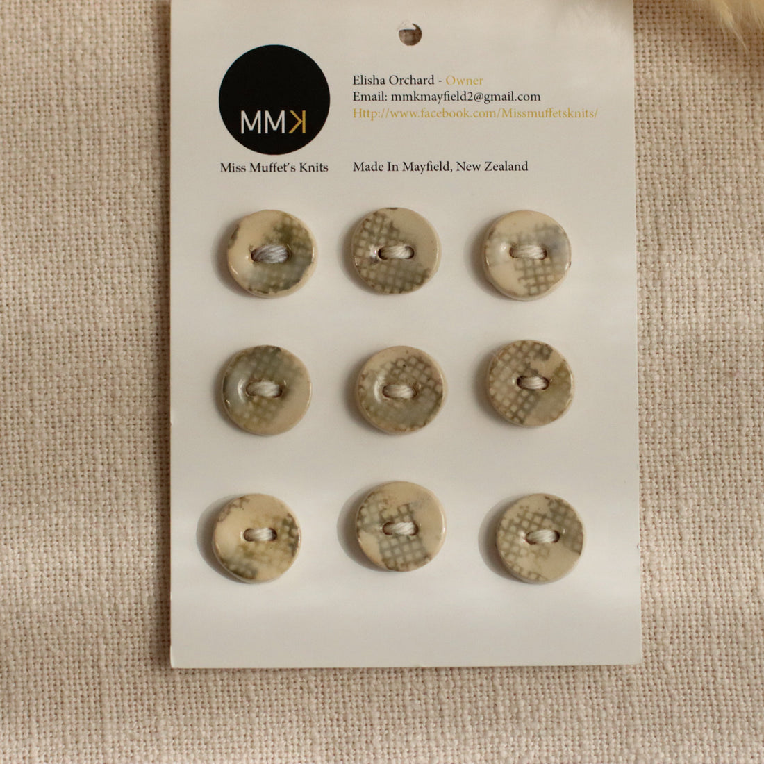 Handmade Ceramic Buttons | Round