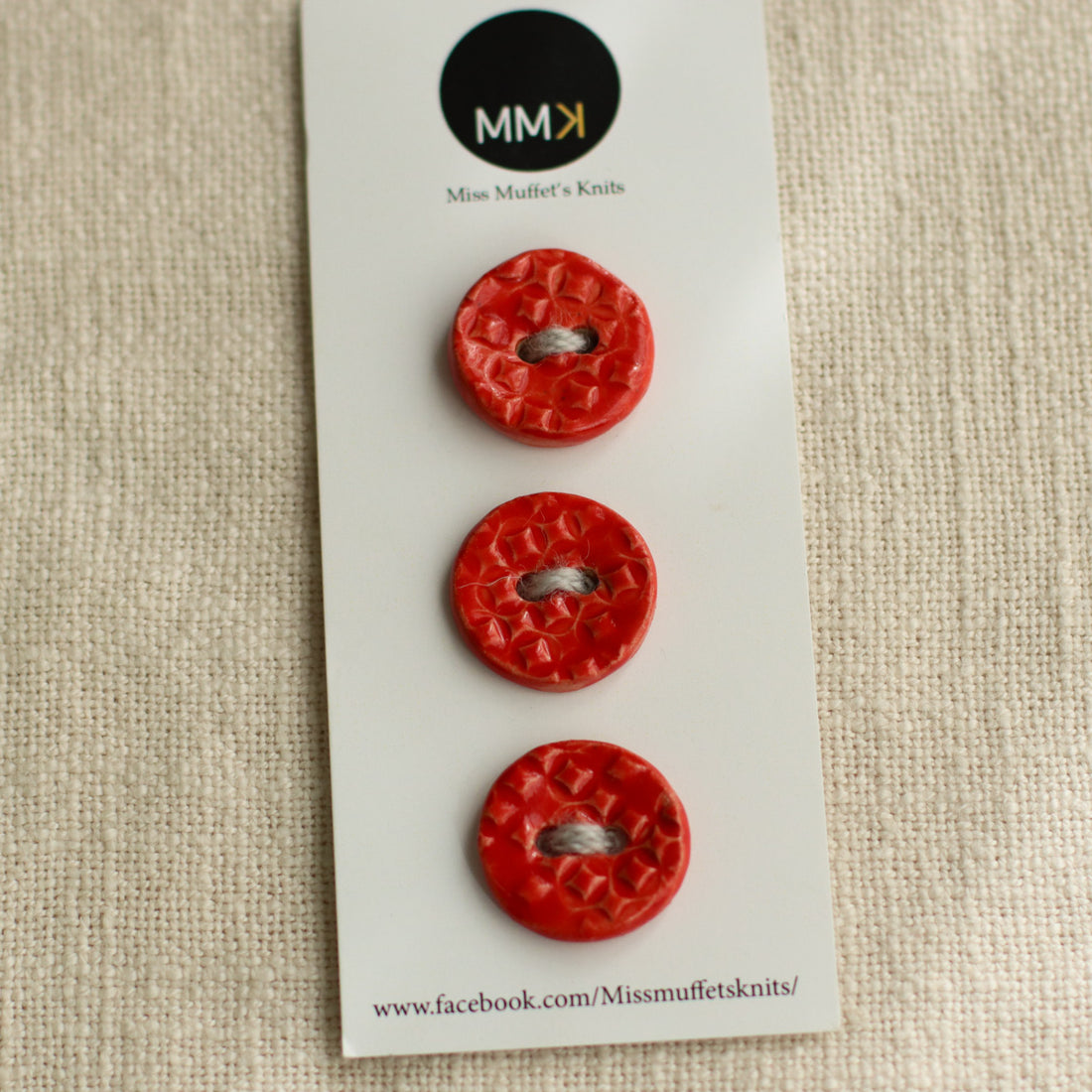 Handmade Ceramic Buttons | Medium Set of 3