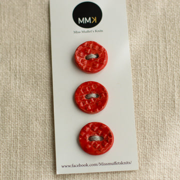 Handmade Ceramic Buttons | Medium Set of 3