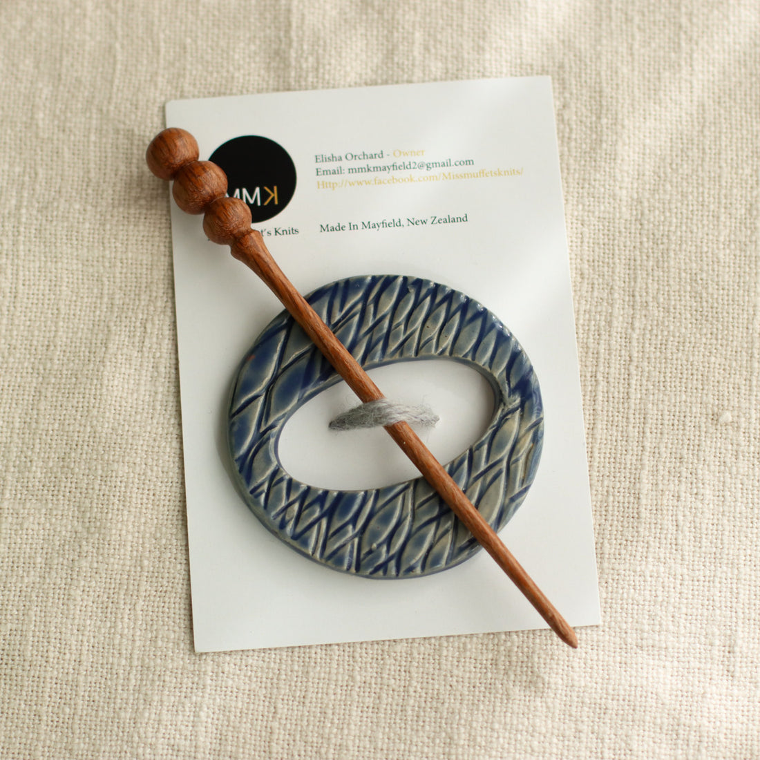 Handmade Ceramic Shawl Pin