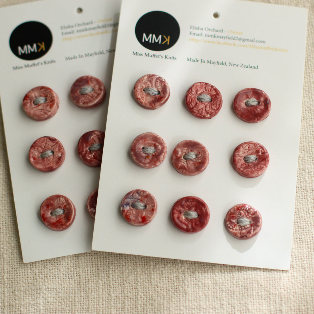Handmade Ceramic Buttons | Round