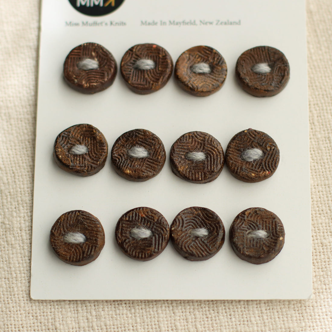 Handmade Ceramic Buttons | Sheet of 12