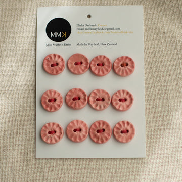 Handmade Ceramic Buttons | Sheet of 12