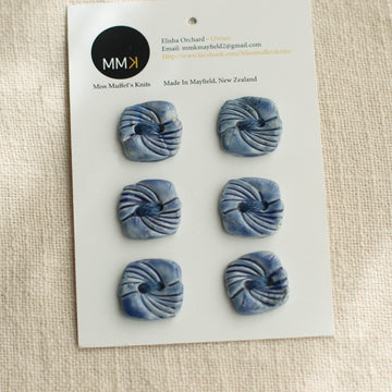 Handmade Ceramic Buttons | 2cm Square