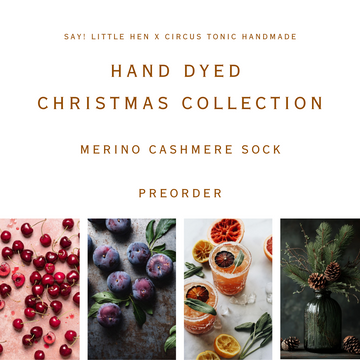 2025 Hand Dyed Christmas Collection Preorder | Merino Cashmere Sock