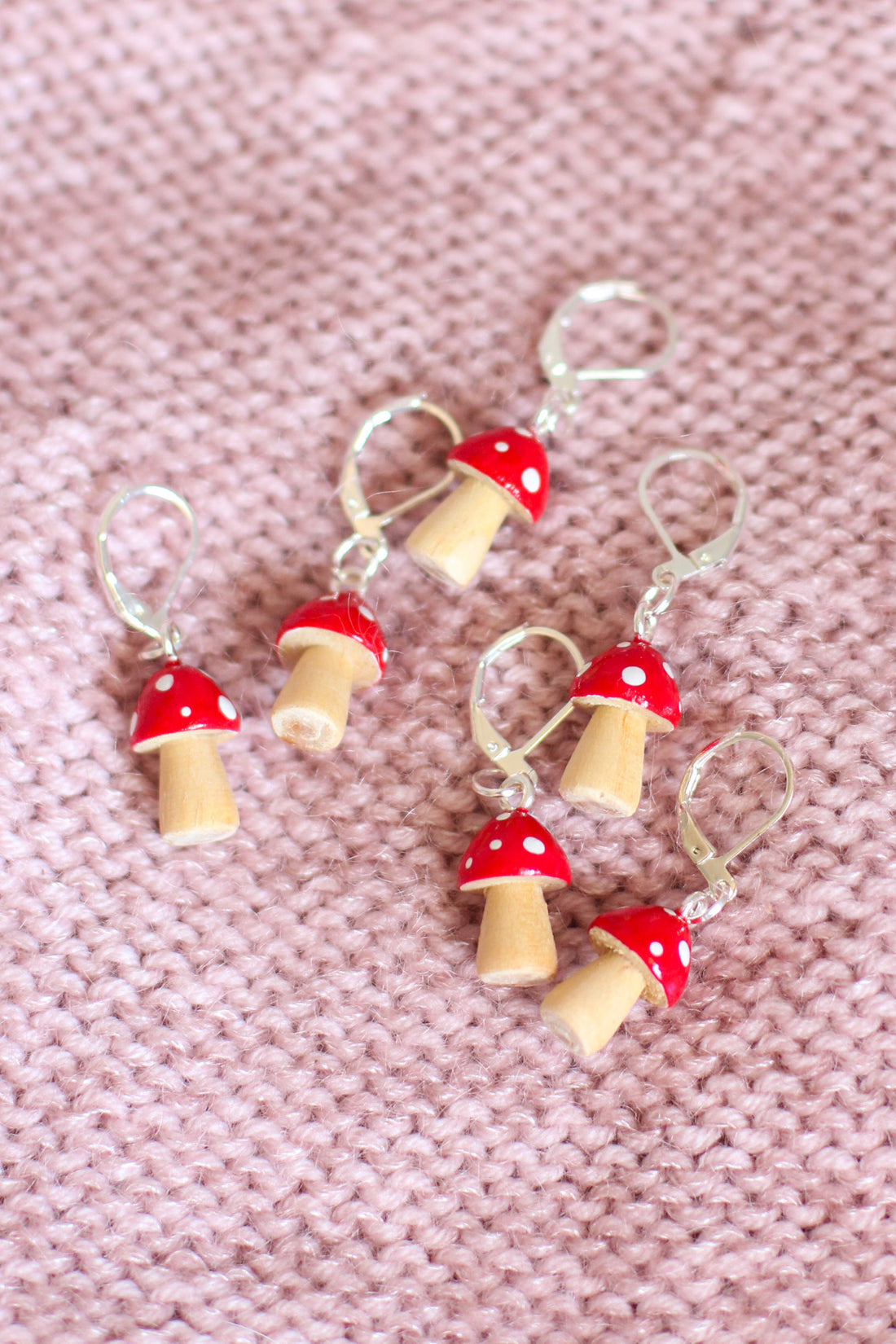 Handmade Mushroom Stitch Markers