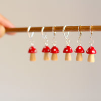 Handmade Mushroom Stitch Markers