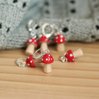 Handmade Mushroom Stitch Markers