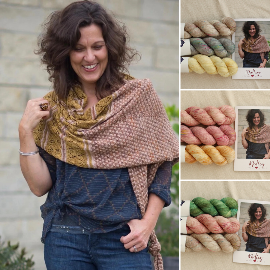 Medley Shawl by Libby Jonson | Knitting Kit