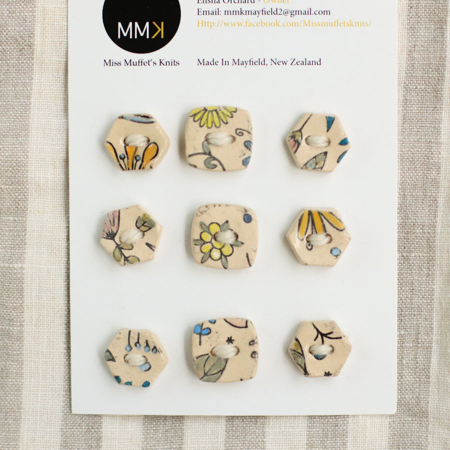 Handmade Ceramic Buttons | Mini Mix Sheets