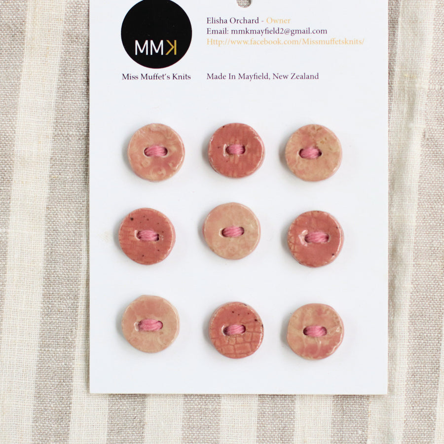 Handmade Ceramic Buttons | Round