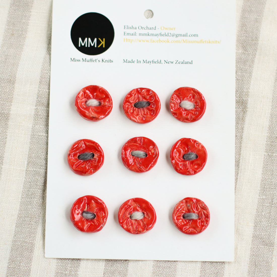 Handmade Ceramic Buttons | Round