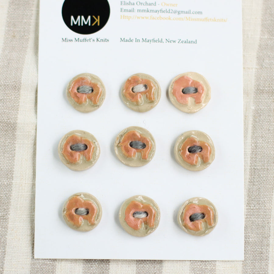 Handmade Ceramic Buttons | Round