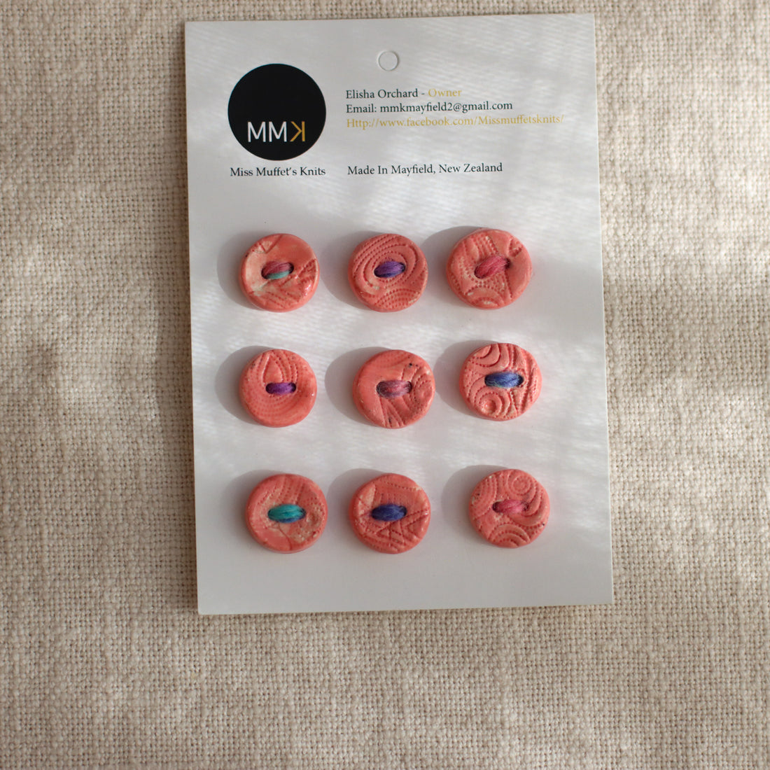 Handmade Ceramic Buttons | Round