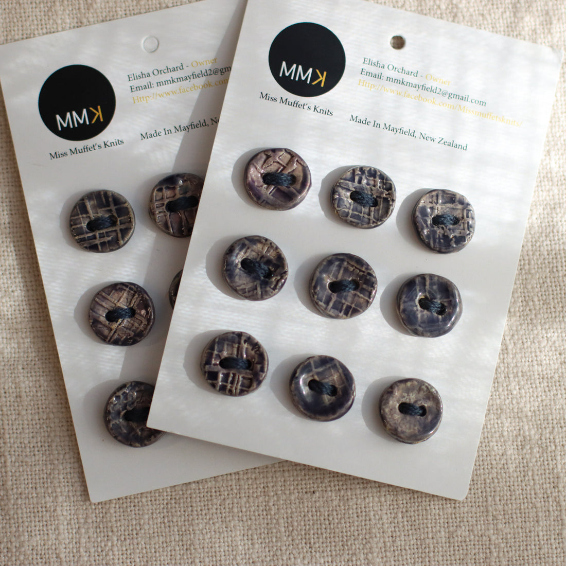Handmade Ceramic Buttons | Round