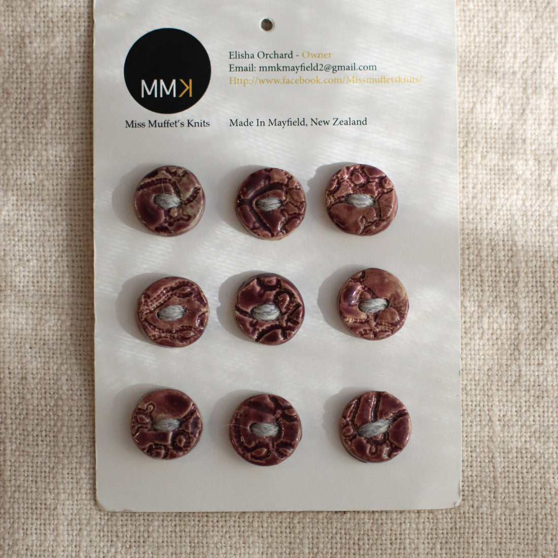 Handmade Ceramic Buttons | Round