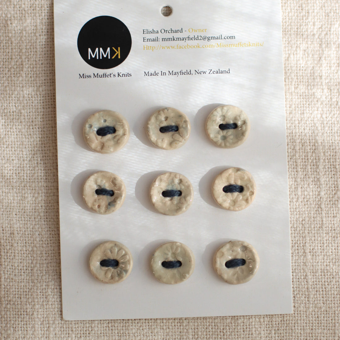 Handmade Ceramic Buttons | Round