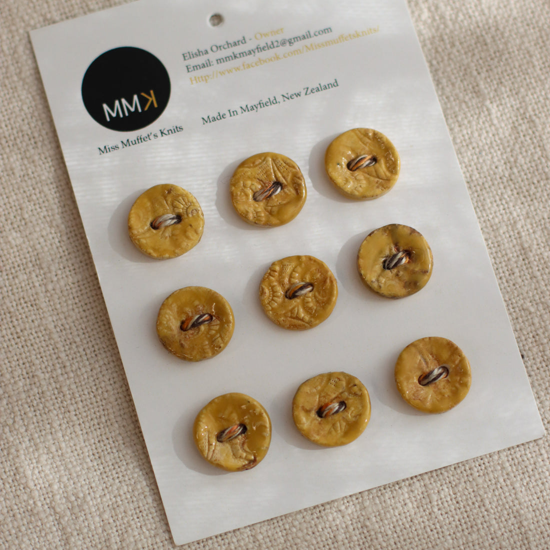Handmade Ceramic Buttons | Round