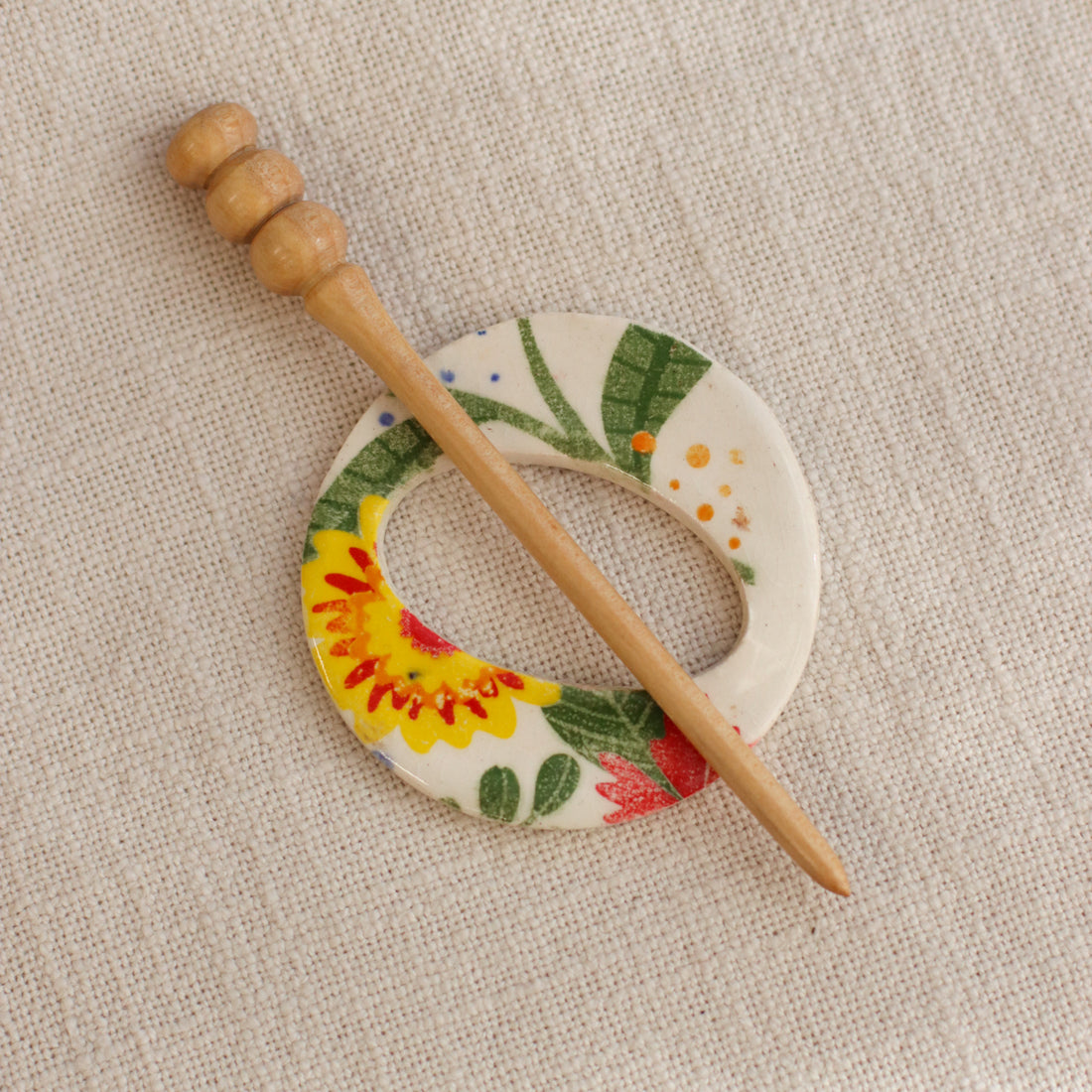 Handmade Ceramic Shawl Pin