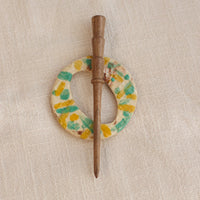 Handmade Ceramic Shawl Pin