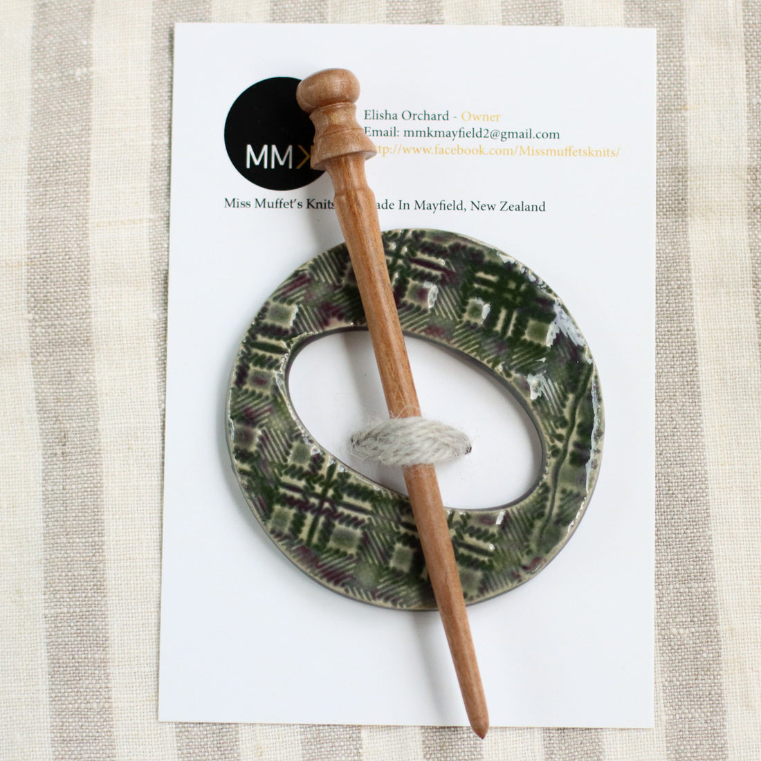 Handmade Ceramic Shawl Pin