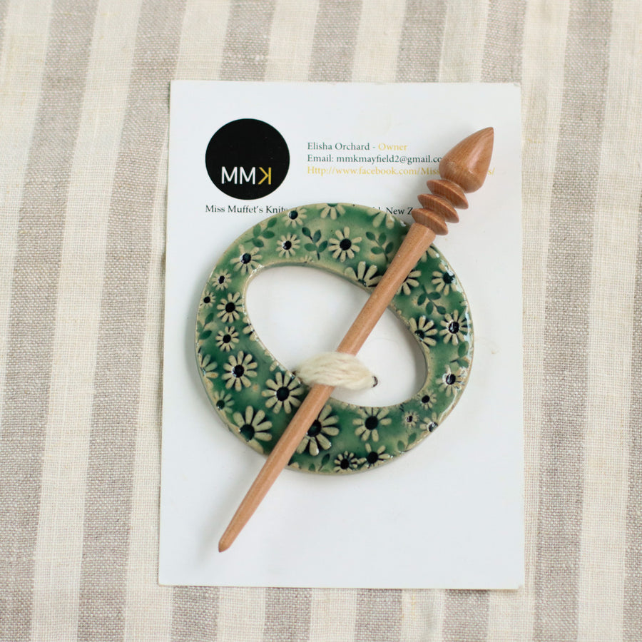 Handmade Ceramic Shawl Pin