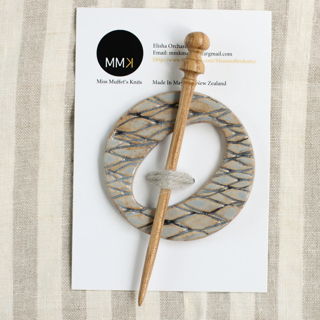 Handmade Ceramic Shawl Pin