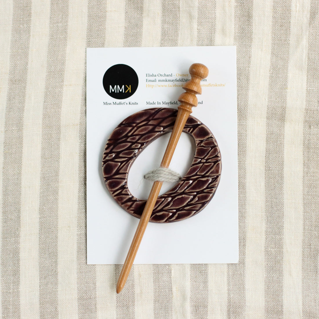 Handmade Ceramic Shawl Pin