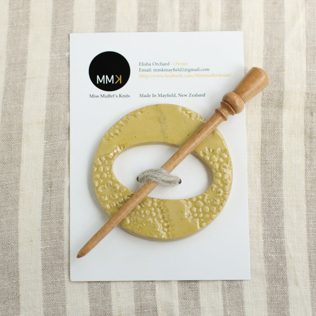 Handmade Ceramic Shawl Pin