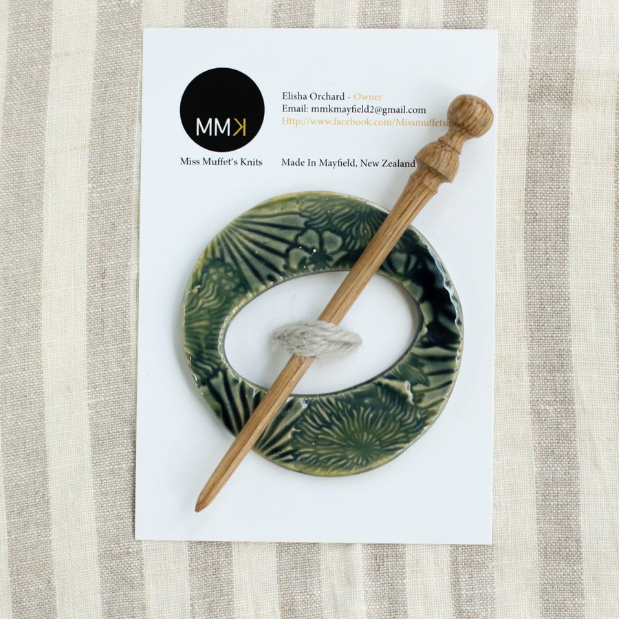 Handmade Ceramic Shawl Pin