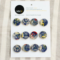 Handmade Ceramic Buttons | Sheet of 12 Round