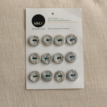 Handmade Ceramic Buttons | Sheet of 12