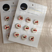 Handmade Ceramic Buttons | Hexagon